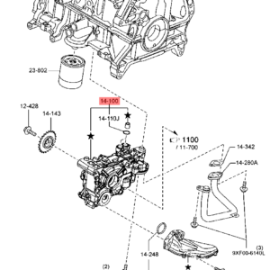 Mazda 3 6 CX-5 2.2 Diesel SkyActiv alyvos siurblys SH01-14-100A